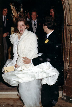 Hugo and Alice were married in Belmont Abbey in Hereford on the 8th December 1990.